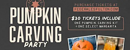 Pumpkin Carving Party at Federales in Fulton Market