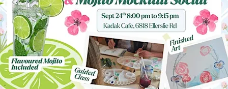 Watercolour Flower Class  & Mojito Mocktail Social