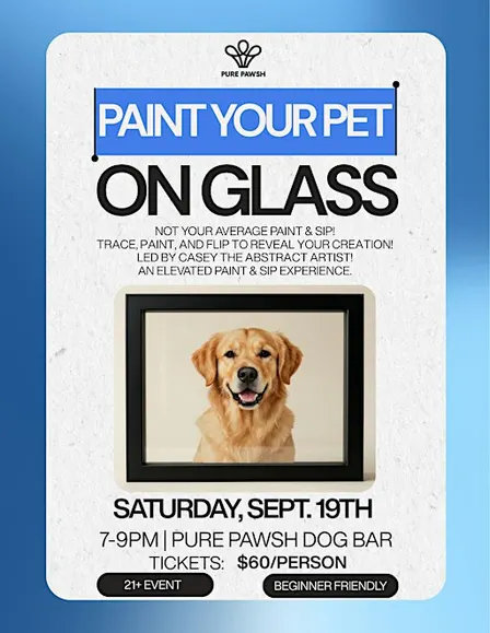 Paint Your Pet On Glass (and Sip) Workshop San Diego