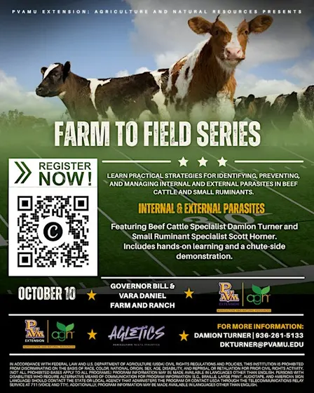 FARM TO FIELD SERIES : Internal and External Parasite Management