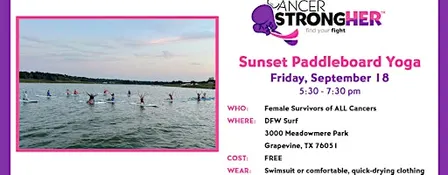 Cancer StrongHER Sunset Paddleboard Yoga — September 18, 20256