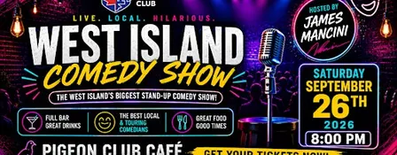 West Island Comedy Show at Pigeon Cafe | Saturday September 26th, 8pm