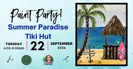 Summer Paradise Tiki Hut Paint Party @ Frost Ice Cream in West Palm Beach!