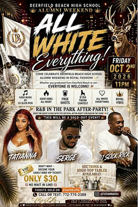 DEERFIELD HIGH ALUMNI WEEKEND 2026: ALL WHITE EVERYTHING PARTY