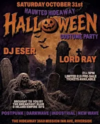 Halloween party at The Hideaway Riverside!