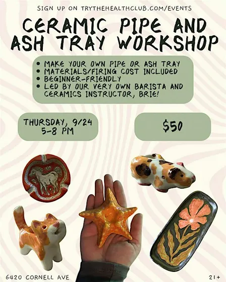 Ceramic Pipe and Ash Tray Workshop