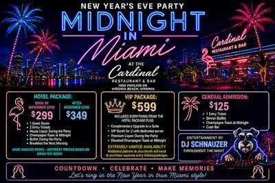MIDNIGHT IN MIAMI: New Year’s Eve Party