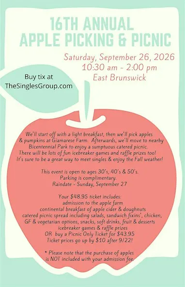 16th Annual Singles Apple Picking & Picnic