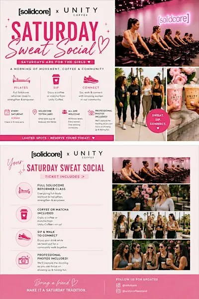 ✨ Saturday Sweat Social ✨ Solidcore x Unity Coffee