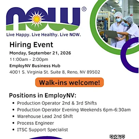 Now Foods Hiring Event - Reno