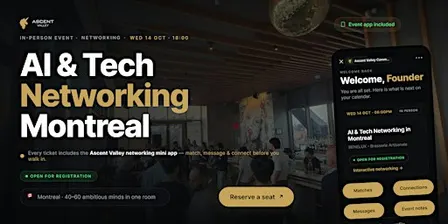 AI & Tech Networking Event in Montreal by Ascent Valley
