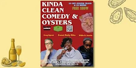 Kinda Clean Comedy & Oysters 9/16/26
