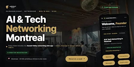 AI & Tech Networking Event in Montreal by Ascent Valley