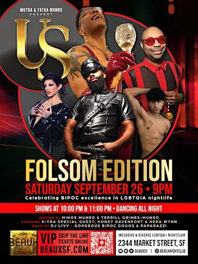 US Folsom Edition BIPOC Leather & Fetish party at Beaux Sat Sept 26th