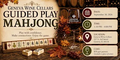American Mahjong Guided Play at Geneva Wine Cellars