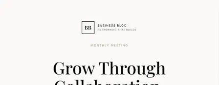 Business Networking with Business Bloc: September Meeting