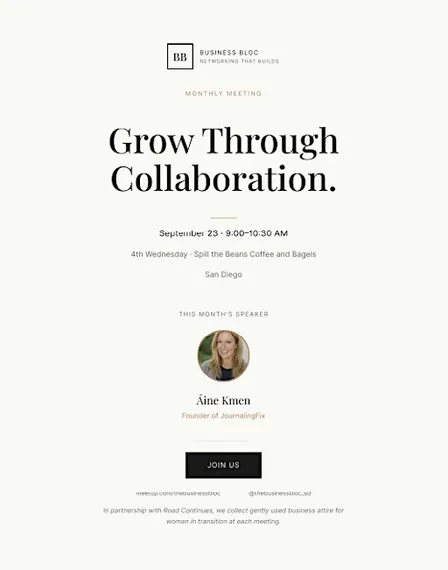 Business Networking with Business Bloc: September Meeting