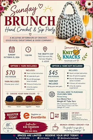 Sunday Brunch Hand Crochet & Sip Party