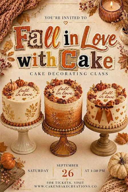 Fall in Love with Cake - Fall Cake Decorating Class