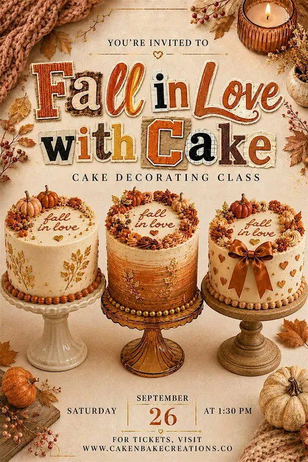 Fall in Love with Cake - Fall Cake Decorating Class