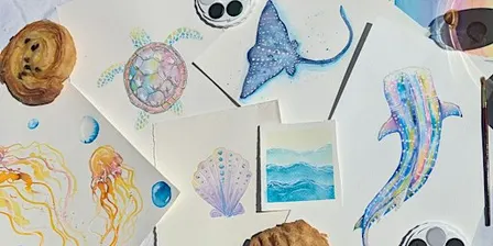 Watercolour: Whale Sharks & Manta Rays
