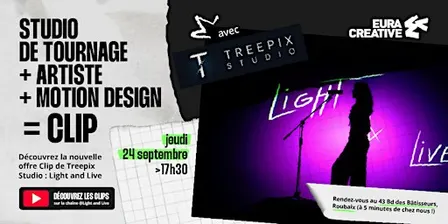 Studio de tournage + artiste + motion design = clip
