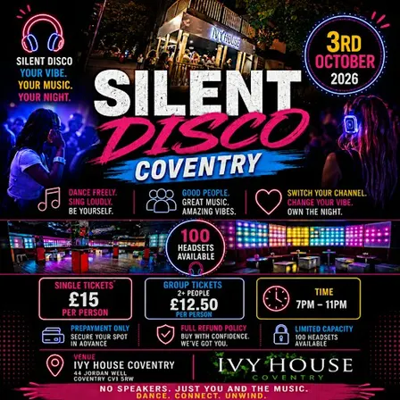 Silent Disco At The IvyHouse Coventry