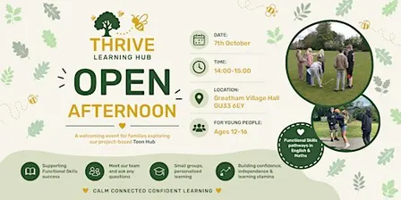 Thrive Teen Hub Home Ed Open Afternoon for 12-16 year olds