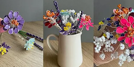Painted Wire & Bead Floral Bouquet Workshop