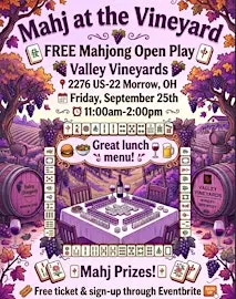 Free Mahjong Open Play at Valley Vineyards