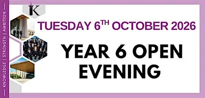 Kettering Science Academy Open Evening 2026. (Doors open 5.45pm).