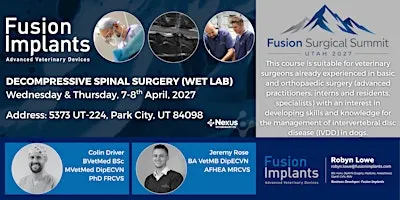 Decompressive Spinal Surgery (2 Days Wet Lab)