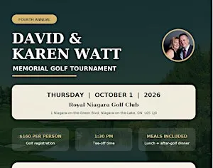 Fourth Annual David and Karen Watt Memorial Golf Tournament