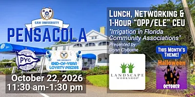 CAM U PENSACOLA Free Lunch and 1 OPP/ELE CEU at Pensacola Yacht Club
