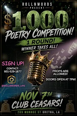 1,000 POETRY COMPETITION!