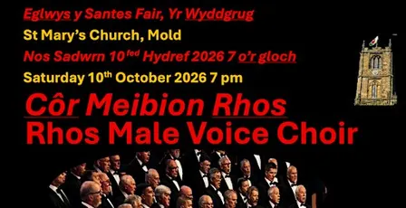 Rhos Male Voice Choir - singing in Mold, Flintshire