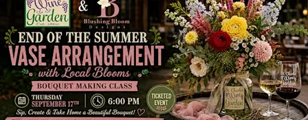 End of the Summer Vase Arrangement with Local Blooms