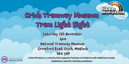 Notts crich tramway museum tram light evening