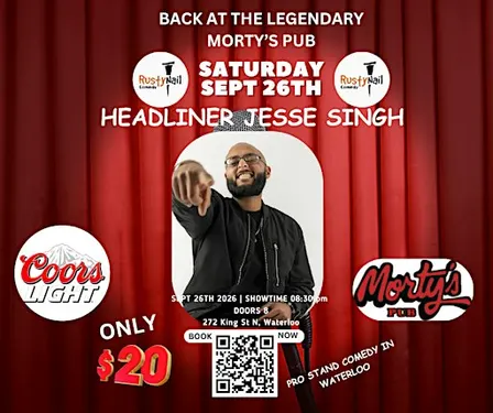 Rusty Nail Saturday Mortys Headliner Jesse Singh