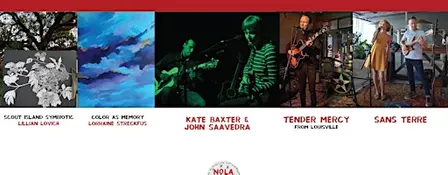 Kate Baxter & John Saavedra, Tender Mercy, and Sans Terre - live music