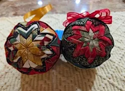 No Sew Quilted Christmas Balls