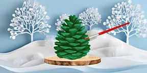 Winter Pinecone Trees (Adults & Ages 8+)