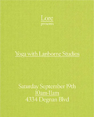 Yoga at Lore with Landborne Studios