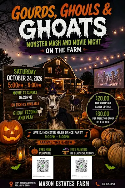 Gourds Ghouls and Ghoats at Mason Estates Farm