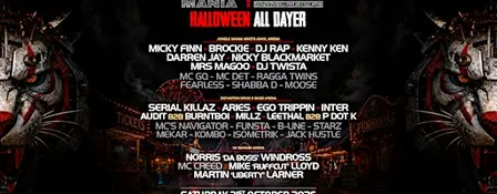 Jungle Mania meets AWOL Halloween All Dayer