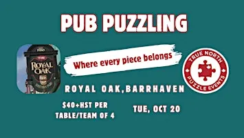 Pub Puzzling, Barrhaven -  Tuesday 27 October, 2026