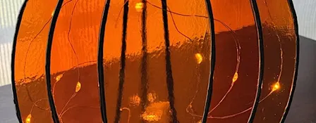Pumpkin Centerpiece Stained Glass