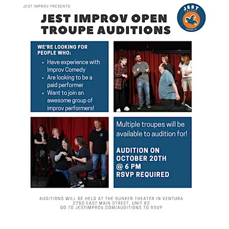 Jest Improv Open Troupe Audition!