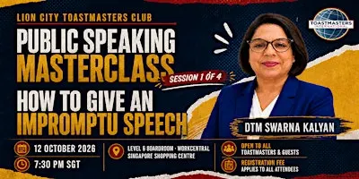 Public Speaking Masterclass: How to Give an Impromptu Speech