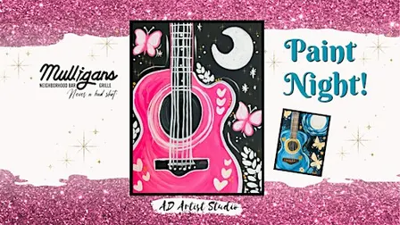 Guitar & Butterflies Paint Night